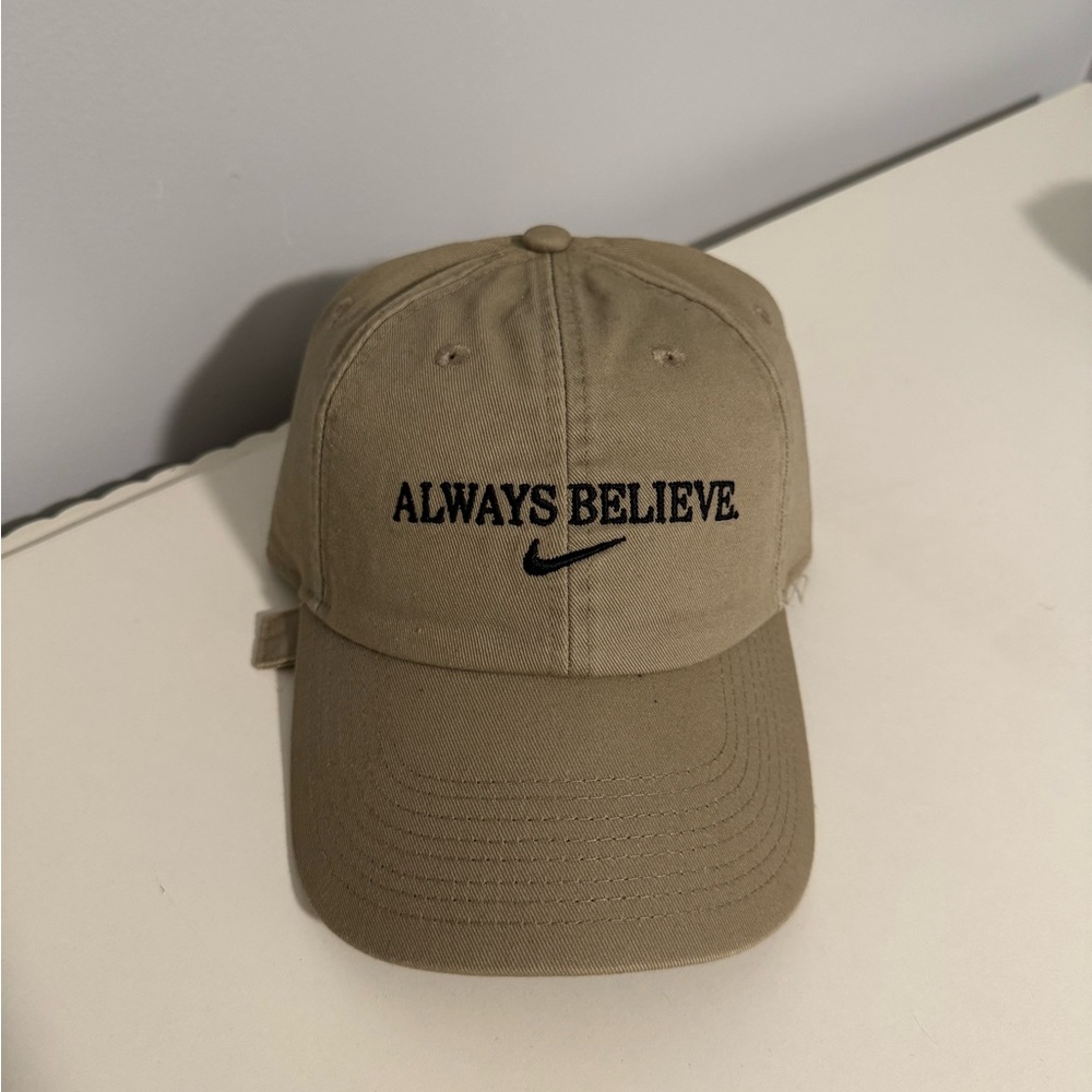 Nike Beige Cap with Motivational Embroidery STILL AVAILABLE